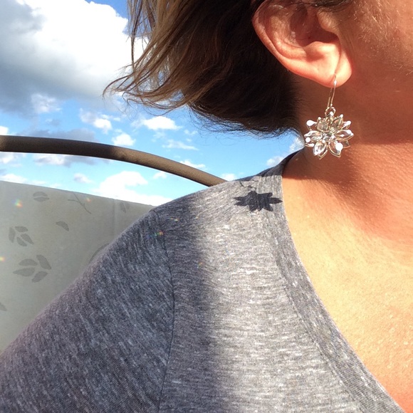 Sterling silver pierced dangle earrings. - Picture 2 of 8